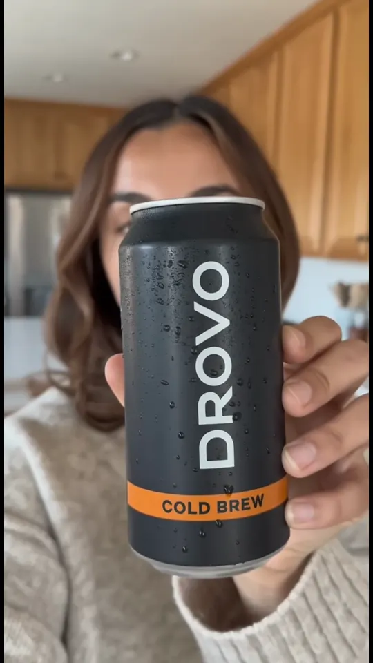First frame of the DROVO Cold Brew ad made by FLUX 3 Video, take 2