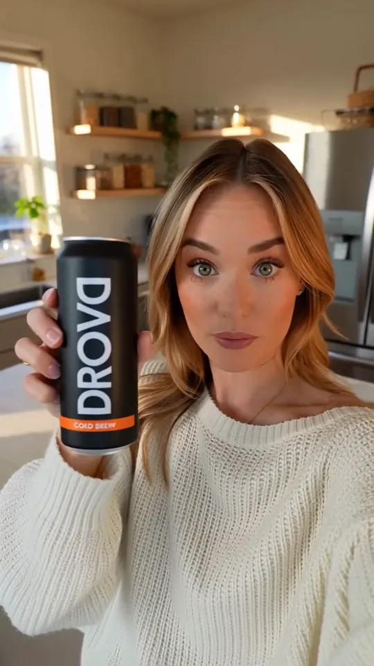 First frame of the DROVO Cold Brew ad made by HappyHorse 1.1, take 1