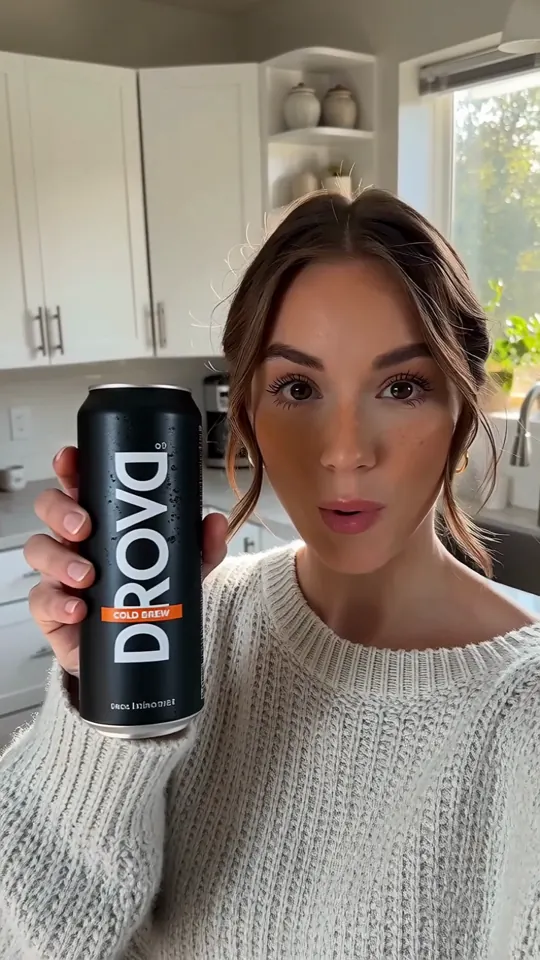 First frame of the DROVO Cold Brew ad made by HappyHorse 1.1, take 2
